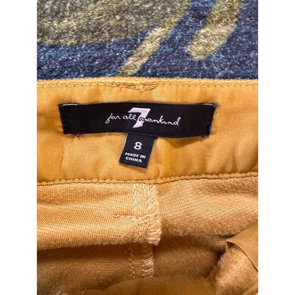 7 For all Mankind Gold Velvet Pants Size 8 - Picture 4 of 5